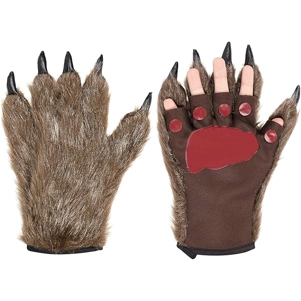 Amazon.com: Hairy Bear Paw Gloves Furry Animal Claw Gloves